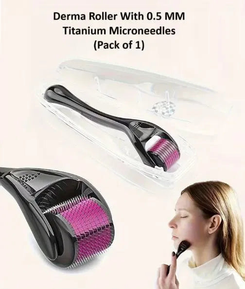 0.5mm Titanium Microneedle Derma Roller – At-Home Skincare Tool